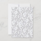 Elegante blaue Rose beim Hochzeitssehen speichern RSVP Karte (Rückseite)