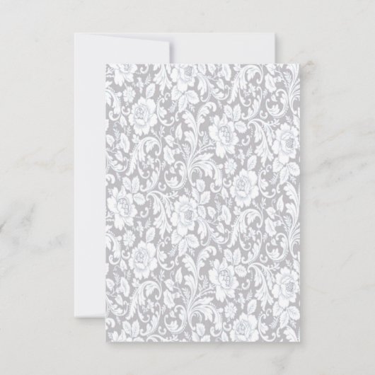 Elegante blaue Rose beim Hochzeitssehen speichern RSVP Karte (Rückseite)