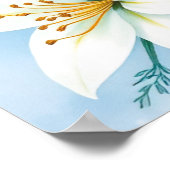 Elegante blaue Rose Blumenstrauß drucken Poster (Ecke)