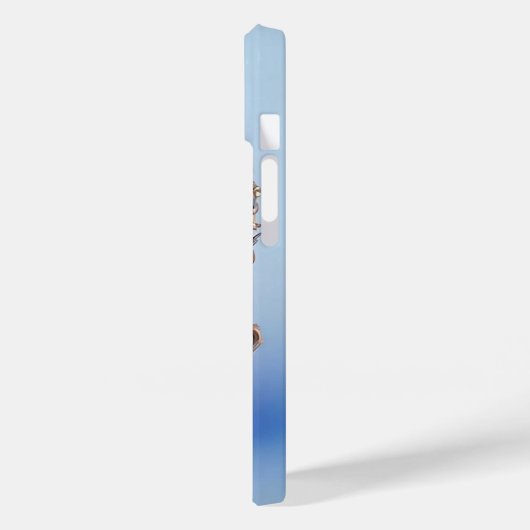 Elegante blaue Rose in Verziertem Goldrahmen Case-Mate iPhone Hülle (Rückseite / Links)