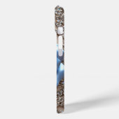 Elegante blaue Rose mit Glittering Diamonds Case-Mate iPhone Hülle (Rückseite / Links)