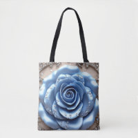 Elegante blaue Rose mit Glittering Diamonds