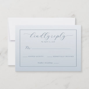 Elegante blaue RSVP-Karte RSVP Karte