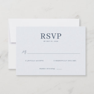 Elegante blaue RSVP-Karte RSVP Karte