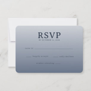 Elegante blaue RSVP-Karte RSVP Karte