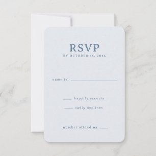 Elegante blaue RSVP-Karte RSVP Karte