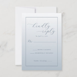 Elegante blaue RSVP-Karte RSVP Karte