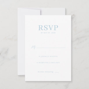 Elegante blaue RSVP-Karte RSVP Karte