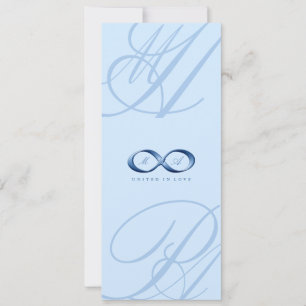 Elegante Blaue Saphir-Infinity-Handklammer-Hochzei Einladung