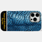 Elegante blaue Schlange, Kunst der Natur Case-Mate iPhone Hülle (Rückseite (Horizontal))