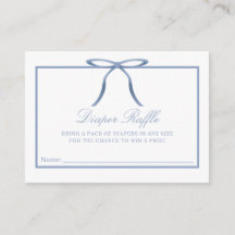 Elegante blaue Schleife Baby Shower Windel-Raffelk