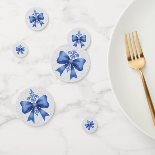 Elegante blaue Schleife Brautparty Konfetti (Gruppe)