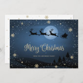 Elegante Blaue Schneeflocken Weihnachten (Vorne/Hinten)