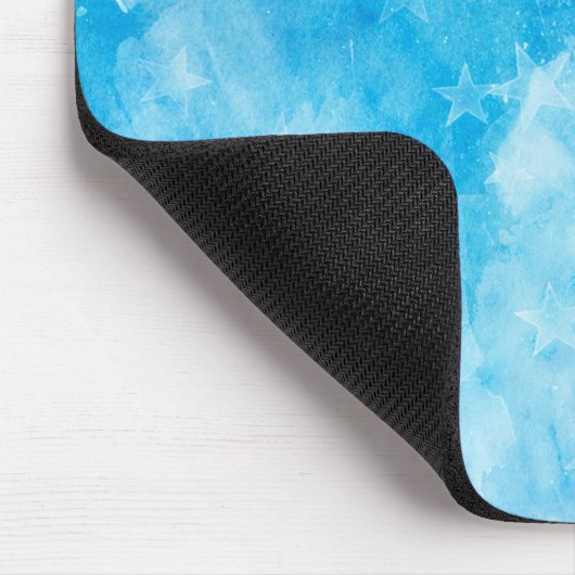 Elegante Blaue Schneeflocken Weihnachten | Mousepa Mousepad (Ecke)