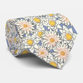 Elegante blaue Sonnenblumenkrawatte Krawatte (Gerollt)