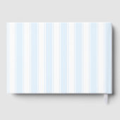 Elegante blaue Streifen Gästebuch (Rückseite)