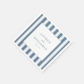 Elegante blaue Streifen Serviette (Ecke)
