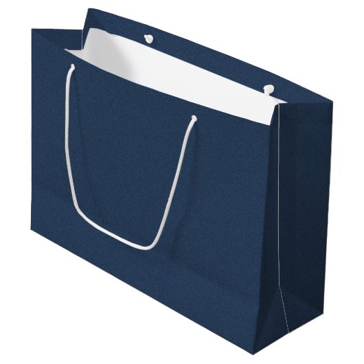 Elegante blaue texturierte große Geschenktasche fü Geschenktüte (Vorderseite Schrägansicht)