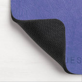 Elegante blaue Tones Imitate Leather Print Mousepad (Ecke)