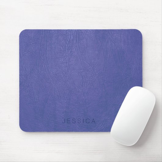 Elegante blaue Tones Imitate Leather Print Mousepad (Mit Mouse)