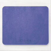 Elegante blaue Tones Imitate Leather Print Mousepad (Vorne)