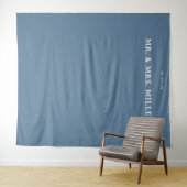 Elegante Blaue Typografie Wandteppich (Beispiel (Horizontal))