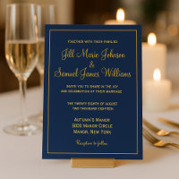 Elegante blaue und gelbe Hochzeit