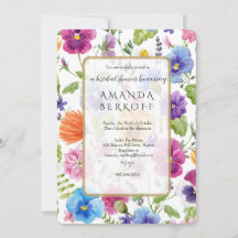 Elegante blaue und rote Blumen Brautparty 