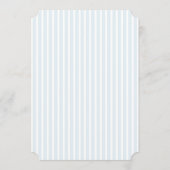 Elegante blaue und salbeigrüne gestreifte Hochzeit Einladung (Rückseite)