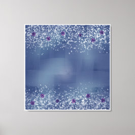 Elegante blaue und weiße gesteppte Canvas Print Leinwanddruck