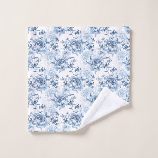 Elegante blaue und weiße Gravitation Badhandtuch Set (Waschlappen)