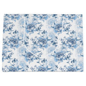 Elegante blaue und weiße Gravitation Große Geschenktüte (Vorderseite)