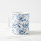 Elegante blaue und weiße Gravitation Kaffeetasse (Vorderseite Links)