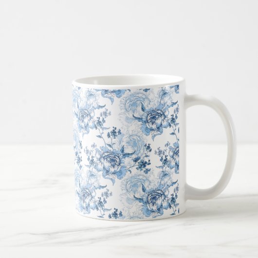 Elegante blaue und weiße Gravitation Kaffeetasse (Rechts)