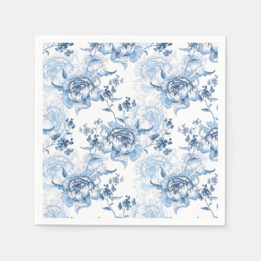 Elegante blaue und weiße Gravitation Serviette (Vorderseite)