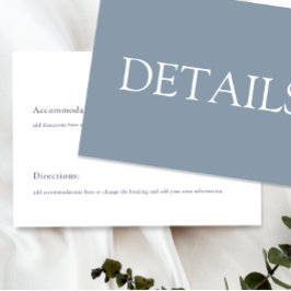 Elegante blaue und weiße Hochzeitskarte RSVP Karte