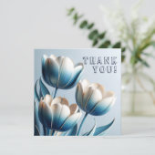 Elegante blaue und weiße Tulpen (Stehend Vorderseite)