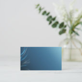 Elegante blaue Visitenkarte (Stehend Vorderseite)