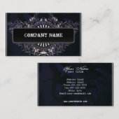 Elegante blaue Visitenkarten Visitenkarte (Vorne/Hinten)
