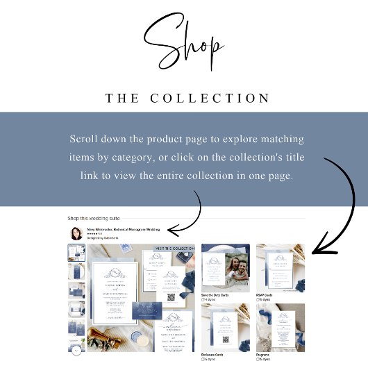 Elegante blaue Wasserfarbe, Monogramm Hochzeit Menükarte