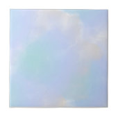 Elegante blaue Wasserfarben Abstrakte Kunst, Dicht Fliese (Vorderseite)