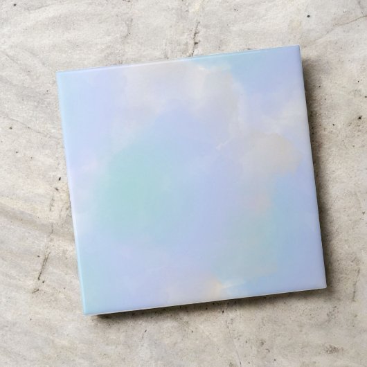 Elegante blaue Wasserfarben Abstrakte Kunst, Dicht Fliese