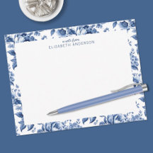 Elegante blaue weiße Vintage-Rosen-Blumen