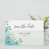 Elegante blaue Wildblumen Briefpapier (Stehend Vorderseite)