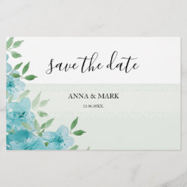 Elegante blaue Wildblumen Briefpapier