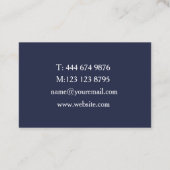 Elegante blaue Yogalehrer Mandala Visitenkarte (Rückseite)