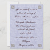 Elegante Blauen Jahrgang Einladung (Vorderseite)