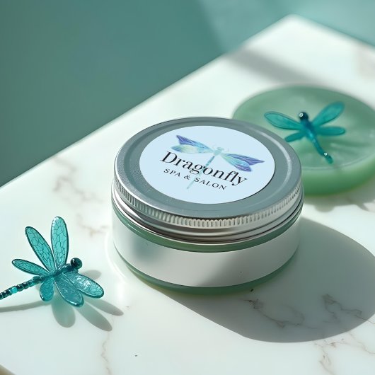 Elegante Blauen und Aqua Runder Aufkleber