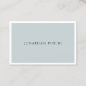 Elegante blaues Grün-einfache Schablone beruflich Visitenkarte (Vorderseite)