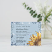 Elegante Blaufenstätte feierliche Hochzeit Einladung (Stehend Vorderseite)